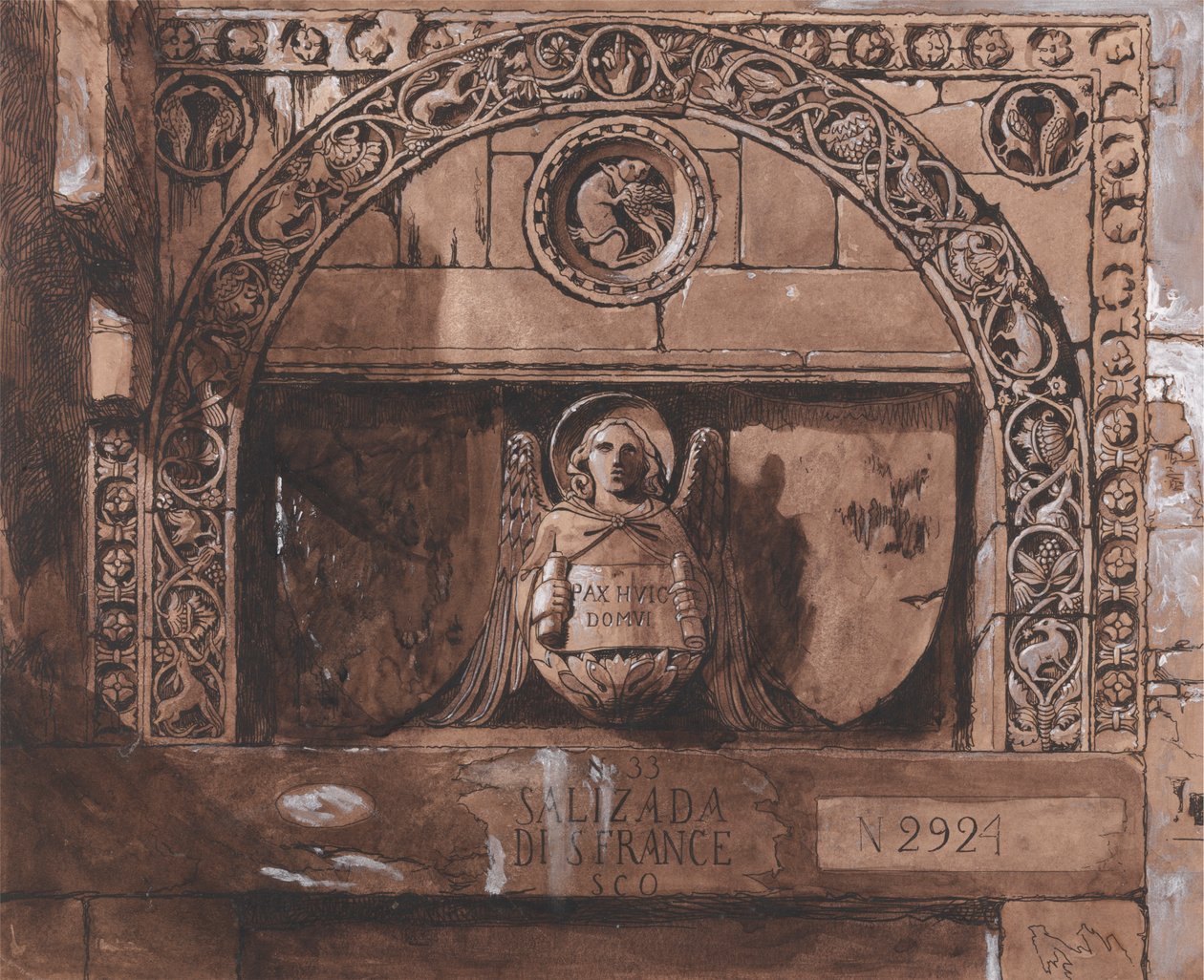 Palazzo Contarini della Porta di Ferro'nun kapısı by John Ruskin