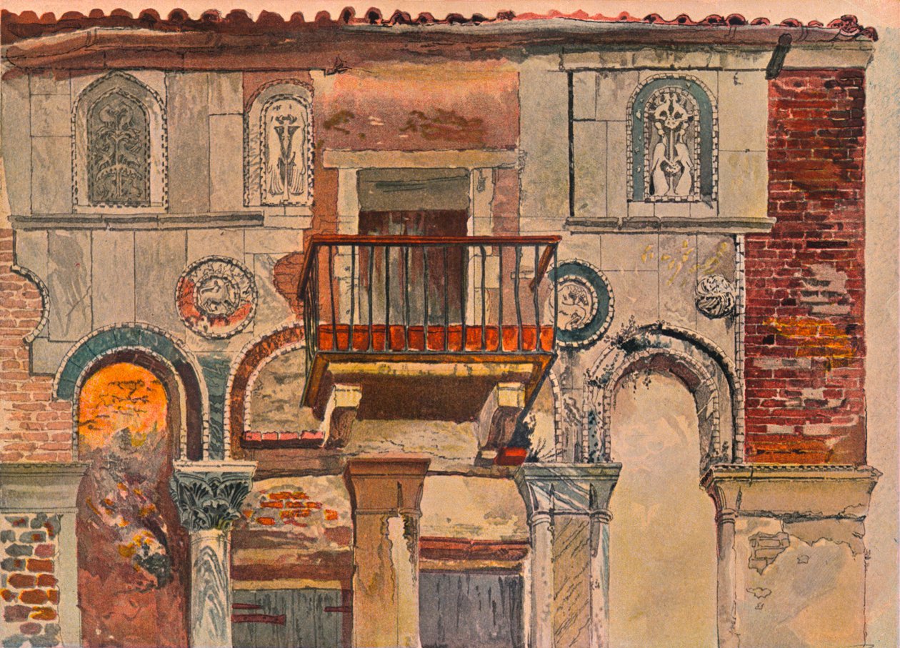 Fondaco De Turchi, Venedik, c1853 by John Ruskin