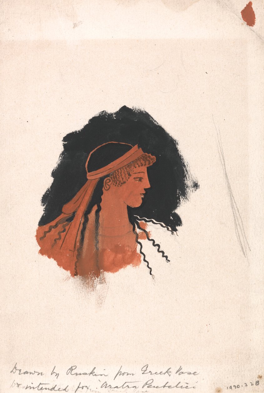 Bir Yunan Amphorasından Sonra Athena'nın Başı by John Ruskin