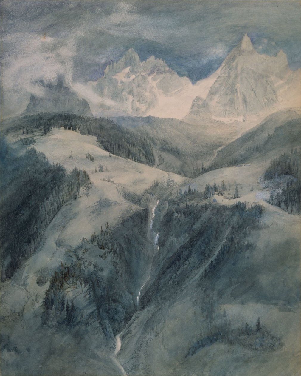 La Cascade de la Folie, Chamonix by John Ruskin