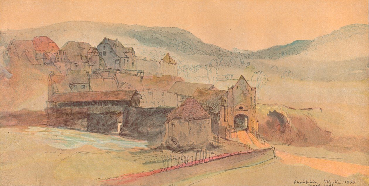 Rheinfelden Köprüsü, 1858 by John Ruskin