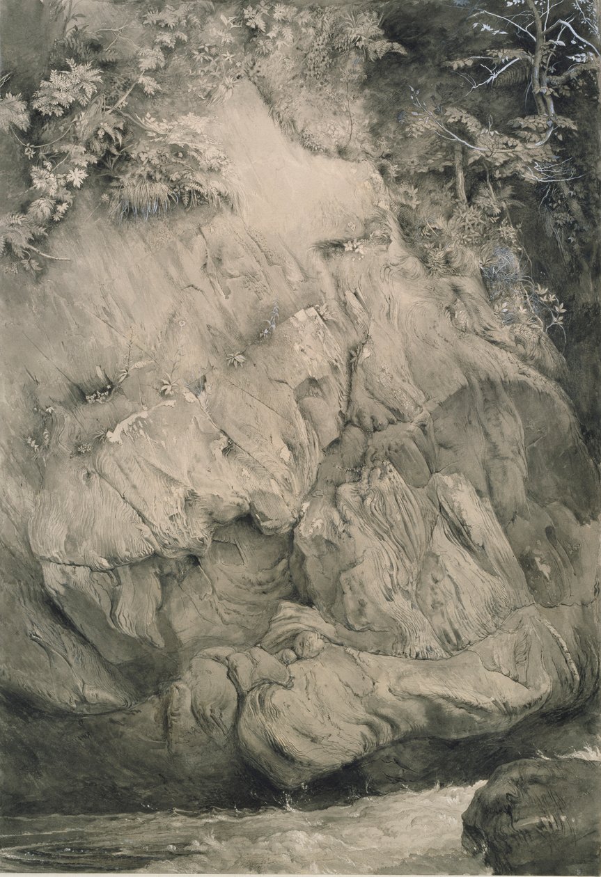 Gneiss Rock Çalışması, Glenfinlas, Temmuz 1853-Şubat 1854 by John Ruskin