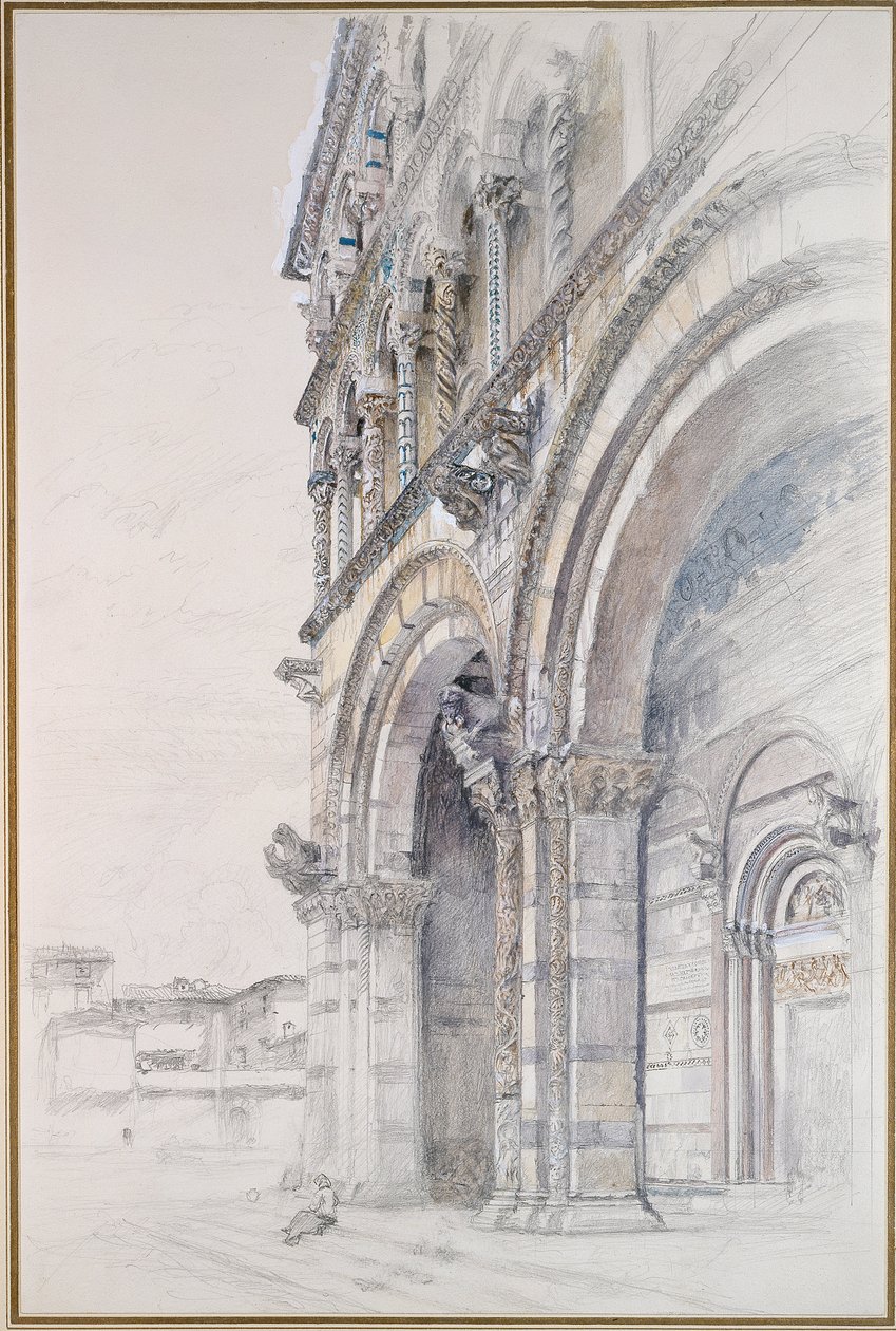 San Martino Duomo, Lucca, Temmuz-Ağustos 1874 by John Ruskin