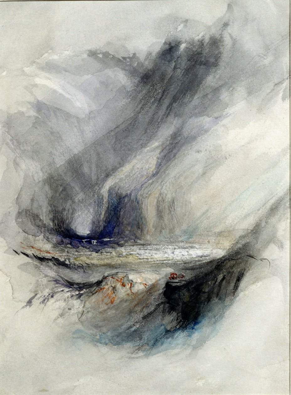 Tepelerin Kapıları, JMW Turner'ın 'St. Gothard', 'Modern Painters' Cilt 4'ün ön sayfası (ayrıca bkz. 69718) by John Ruskin