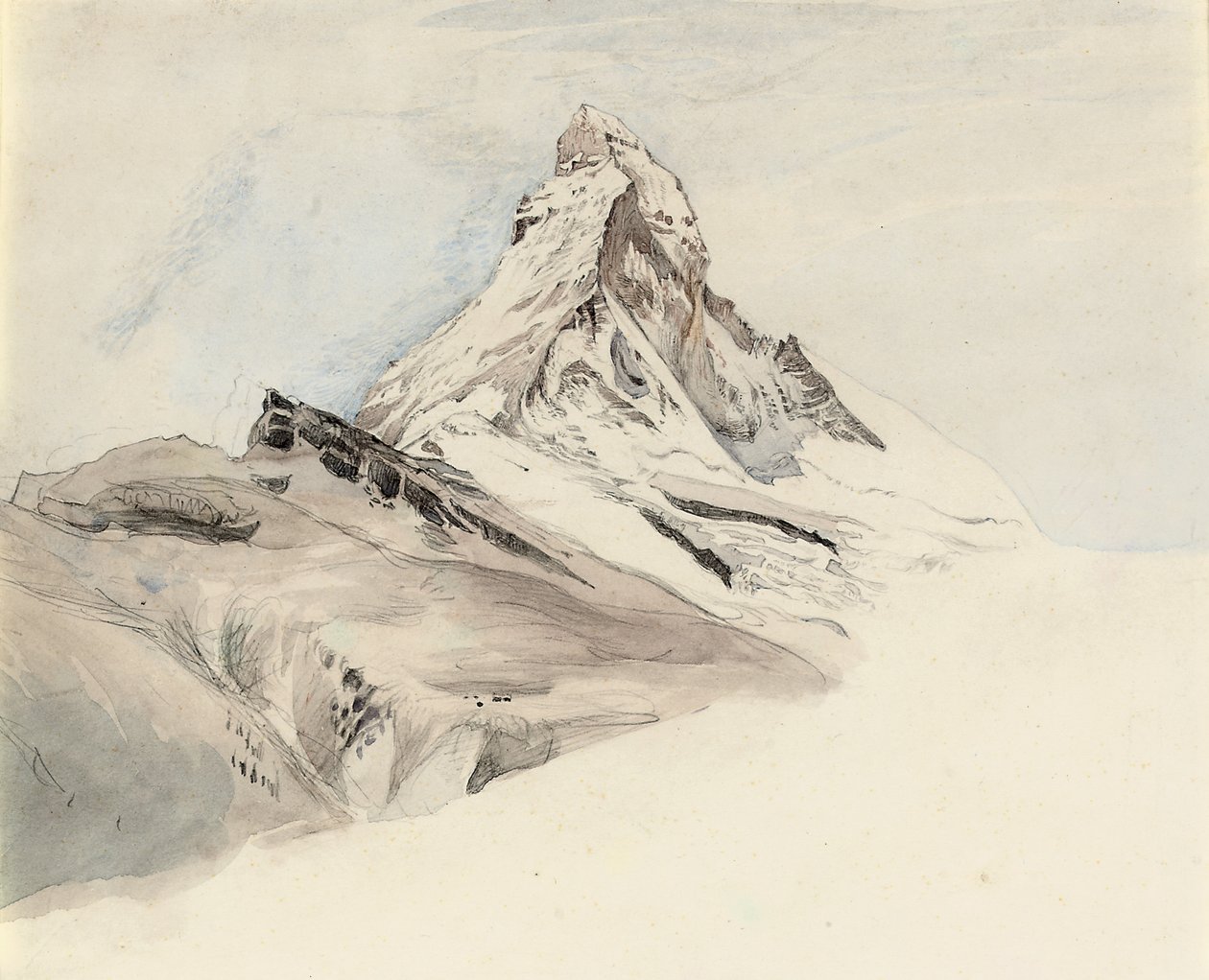 Matterhorn, İsviçre, Kuzeydoğudan, 1849 by John Ruskin