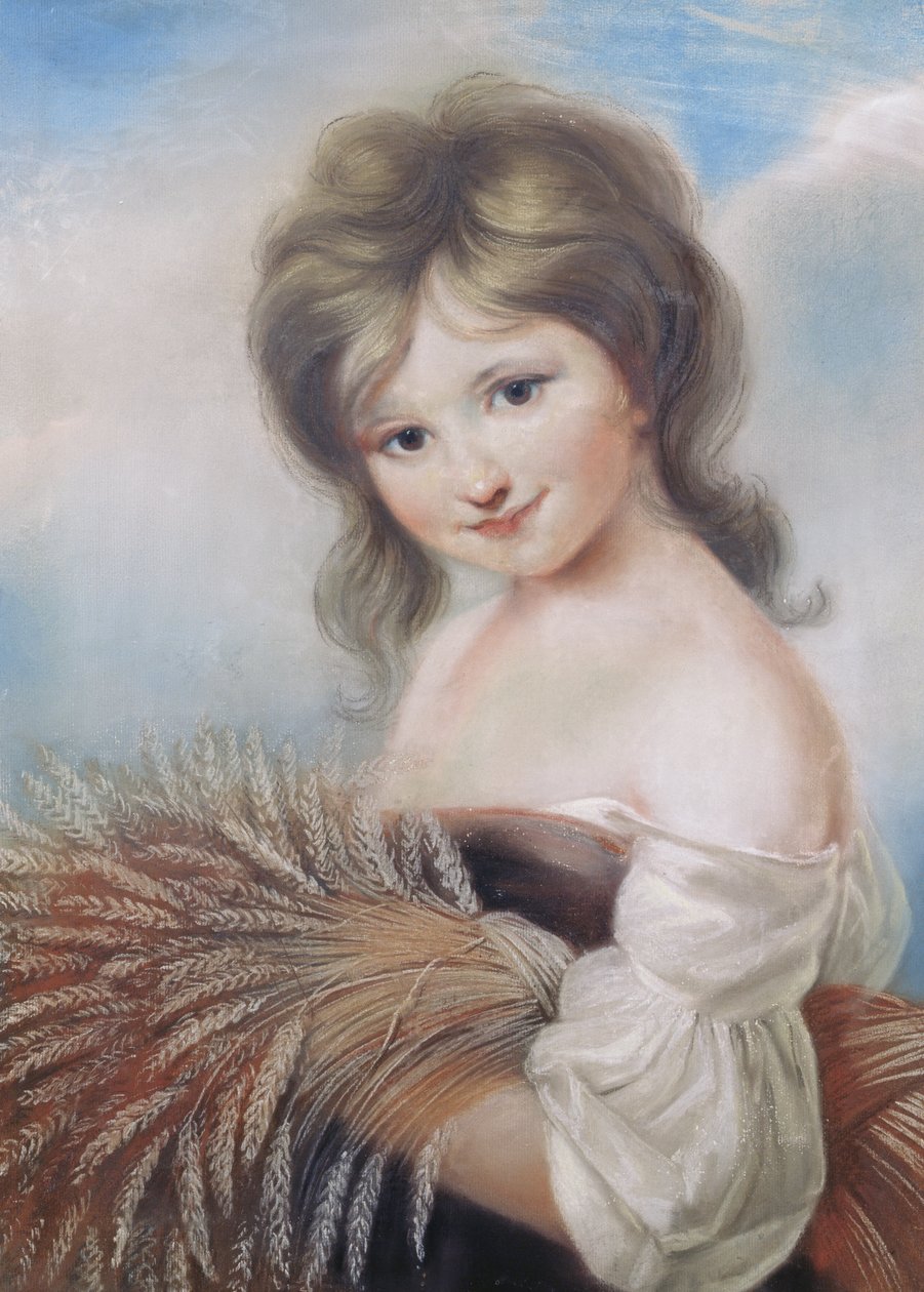 Hasat Kızı, 1780 dolayları (pastel) by John Russell