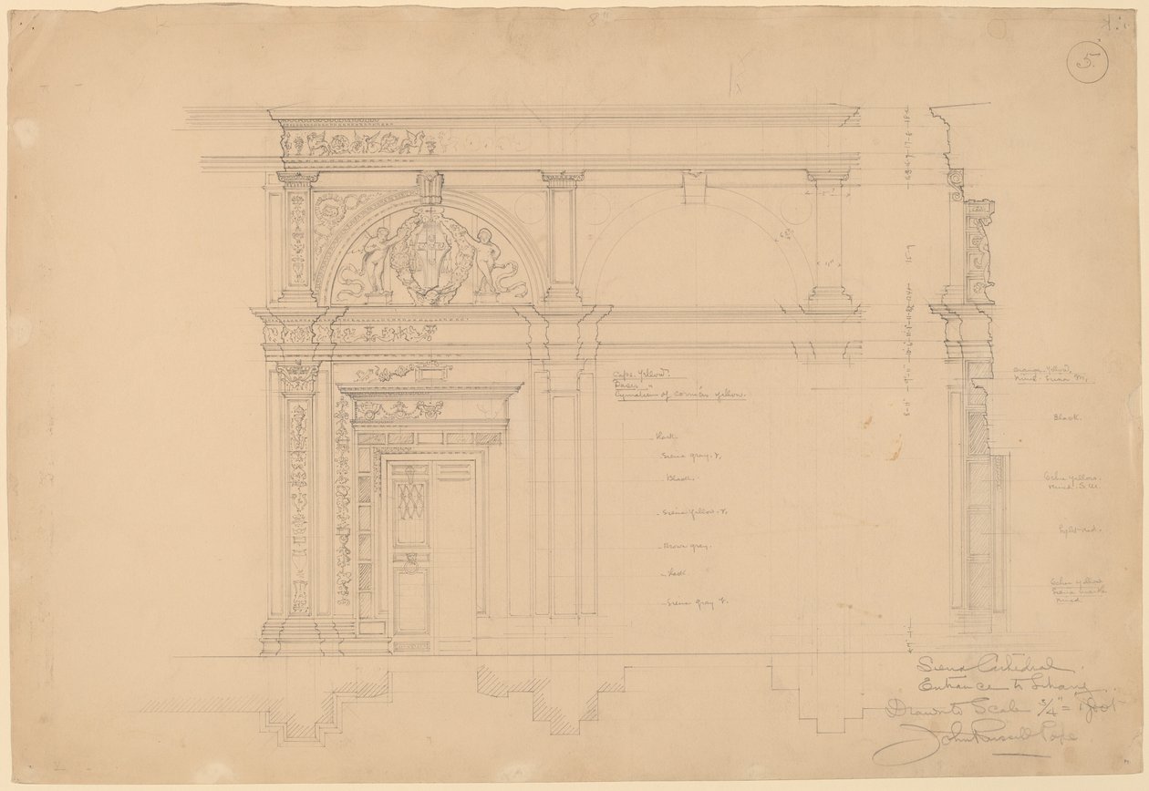 Siena Katedrali, Kütüphane Girişi by John Russell Pope