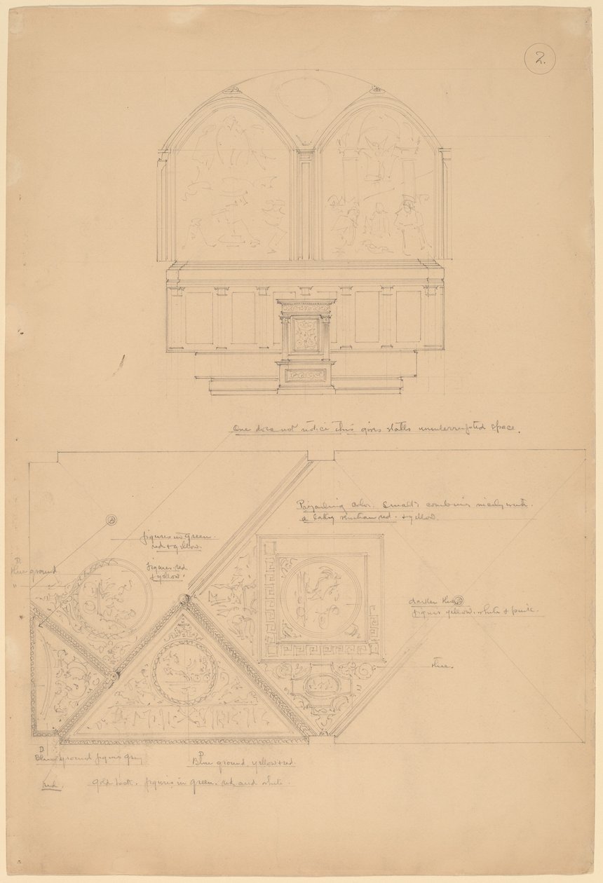 Altarpiece ve Tavan Panellerinin İncelenmesi by John Russell Pope