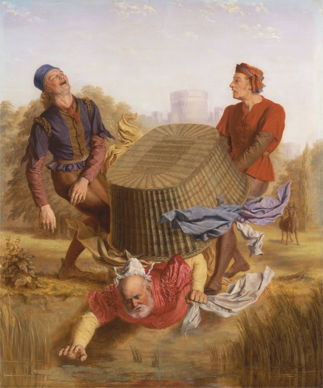 Windsor'un Şen Kadınları'ndan Datchet Mead'de Buck Washing, III, v by John S. Clifton