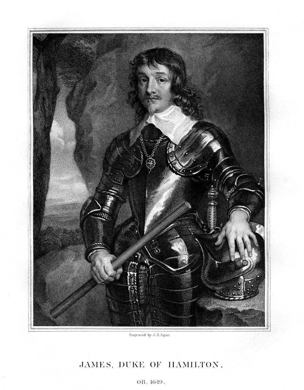 James Hamilton, Hamilton Dükü, İskoç asilzade, 1823. by John Samuel Agar