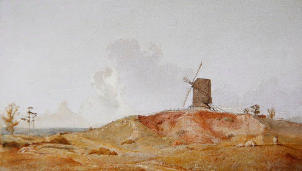 Bir Sussex Değirmeni, Bir Yaz Öğleden Sonrası by John Samuel Raven