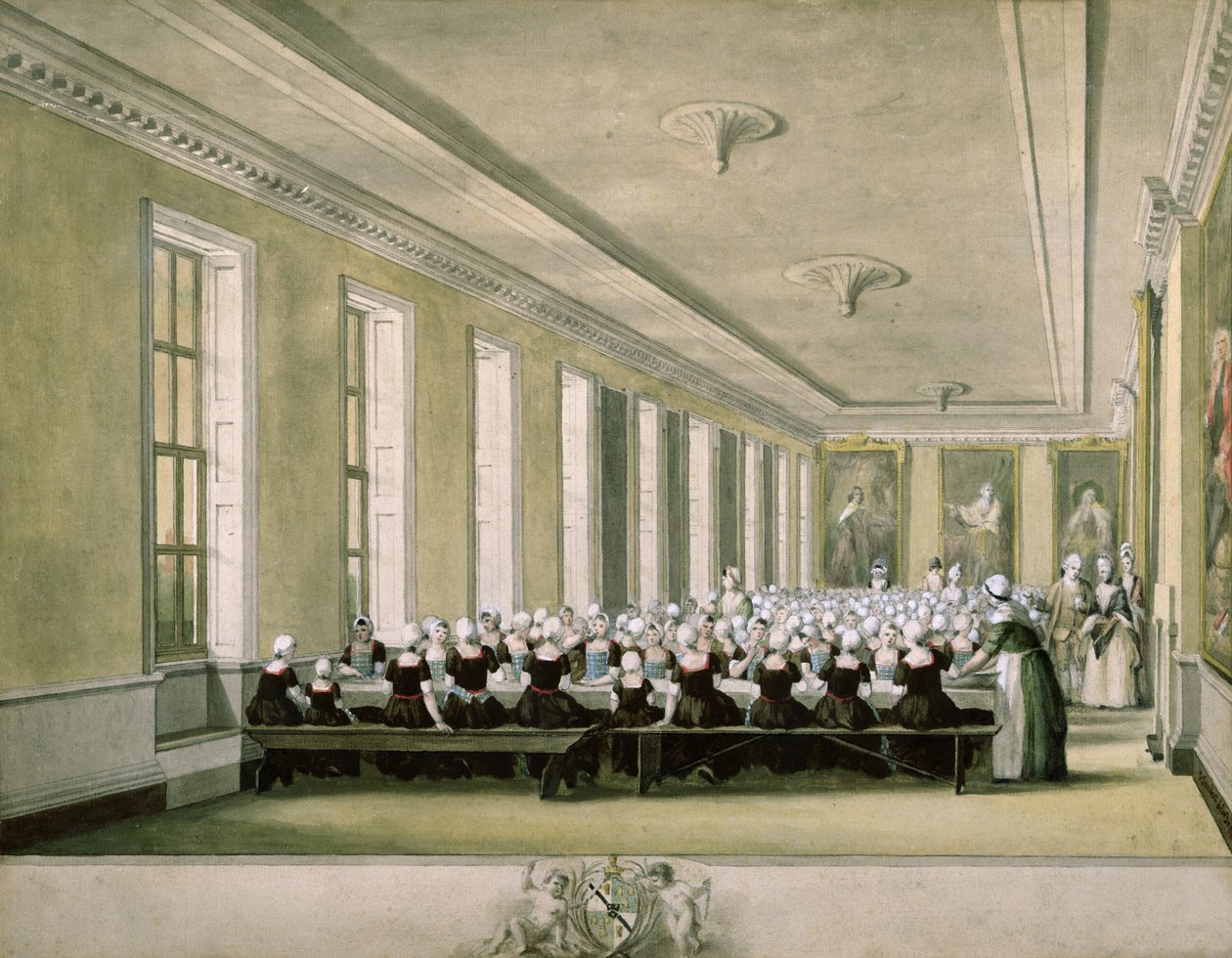 Foundling Hastanesi Kız Yemek Odası, 1773 by John Sanders