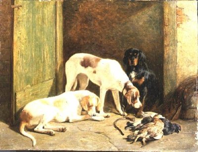 İşaretçiler ve Gordon Setter by John Sargent Noble