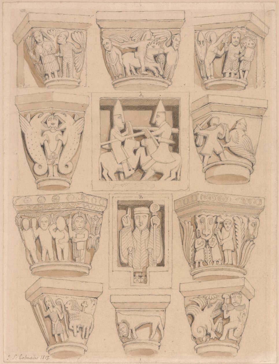 Rouen, Normandiya yakınlarındaki Saint Georges de Bocherville Abbey Kilisesi