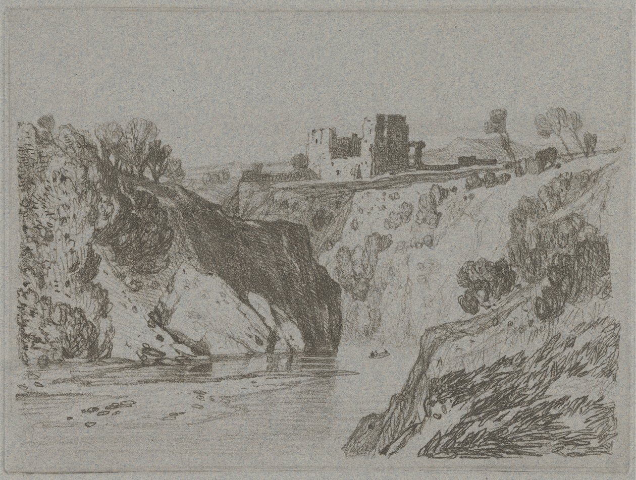 Rocky Gorge Üzerindeki Kale by John Sell Cotman