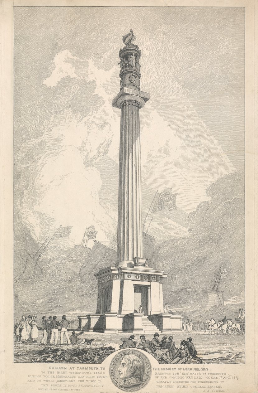 Yarmouth'ta Lord Nelson'ın Anısına Sütun by John Sell Cotman