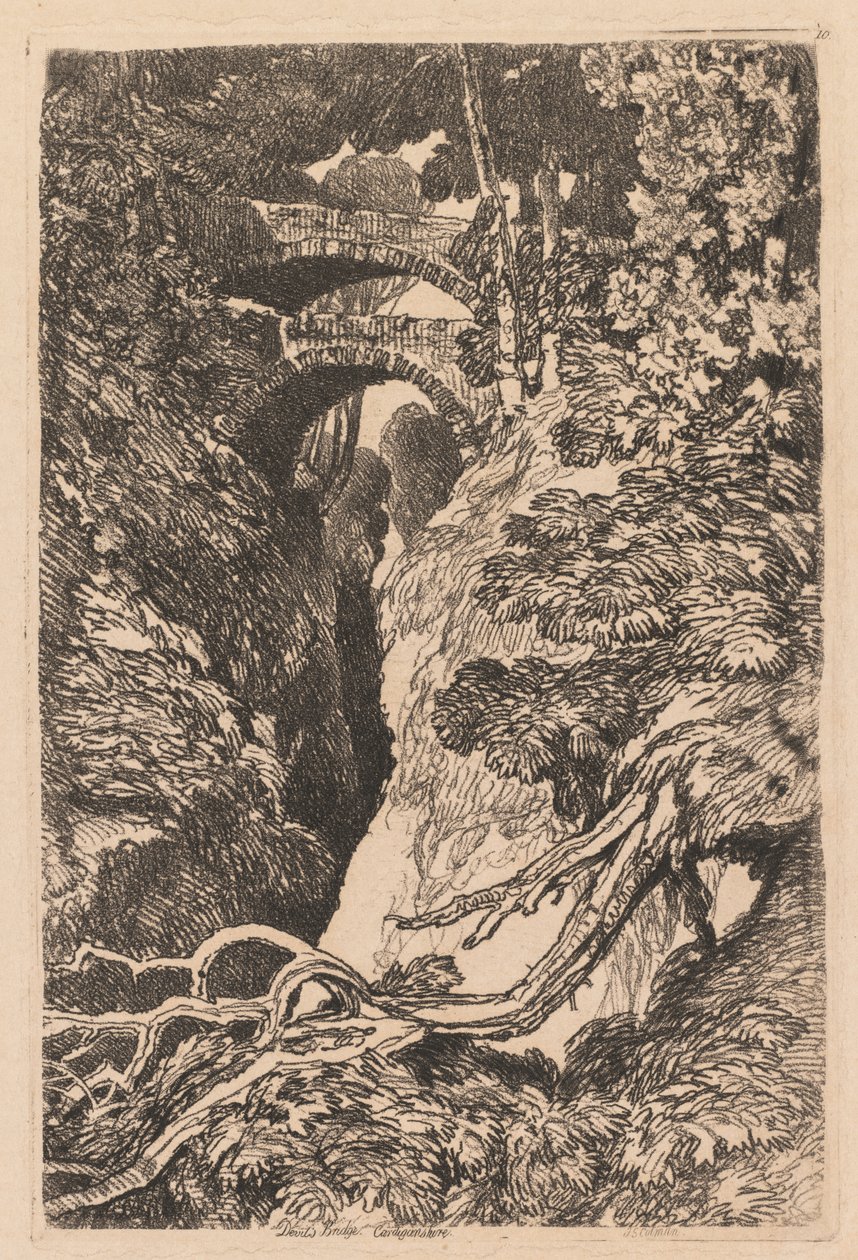 Şeytan Köprüsü, Cardiganshire by John Sell Cotman