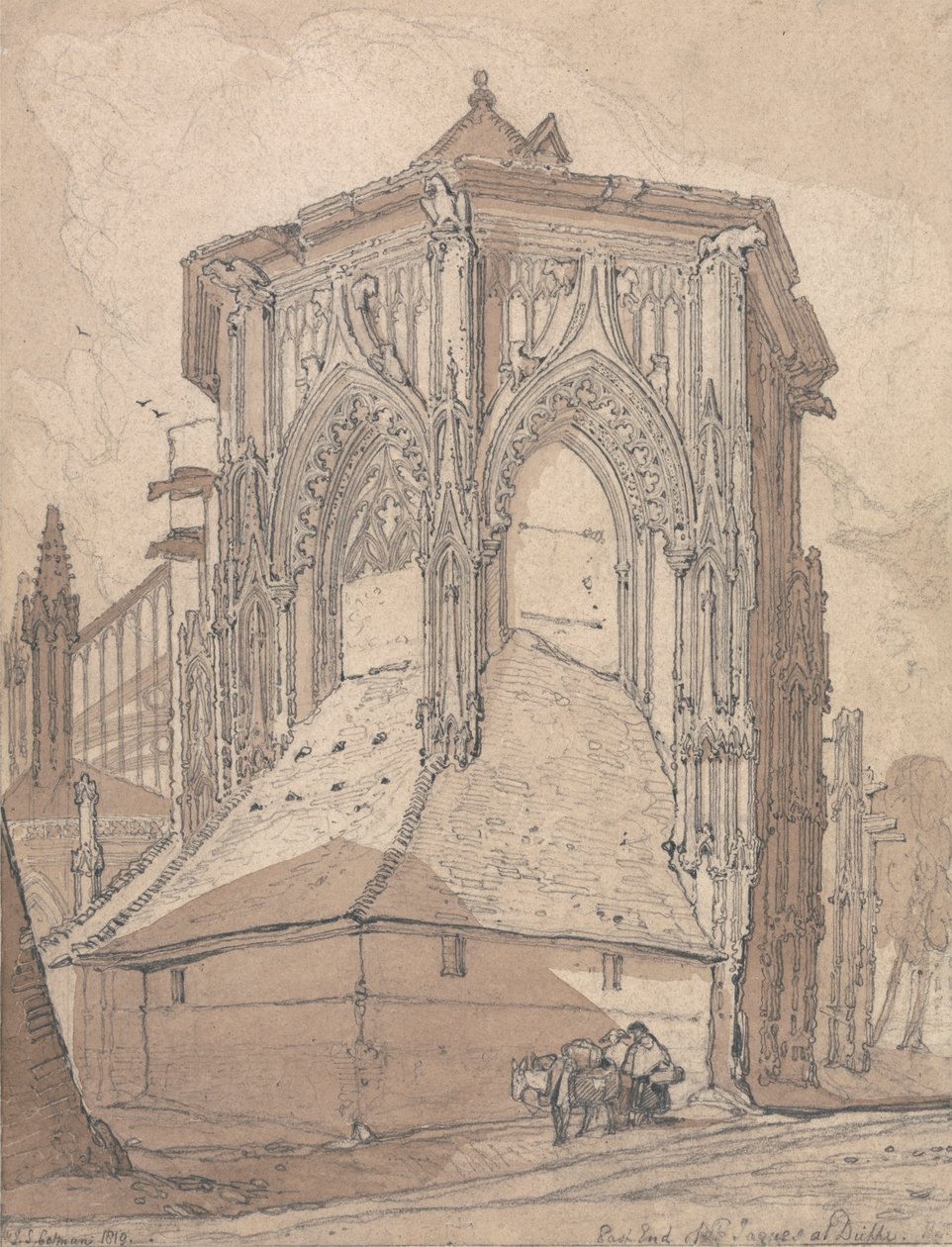 Saint Jacques'ın Doğu Yakası, Dieppe, Normandiya by John Sell Cotman