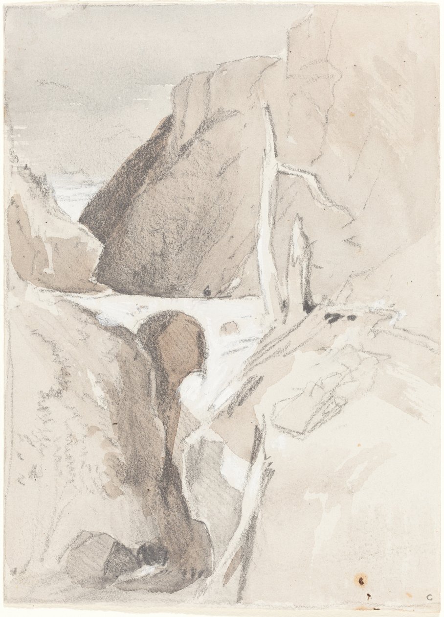 Ağaç Kütükleri ile Gorge by John Sell Cotman
