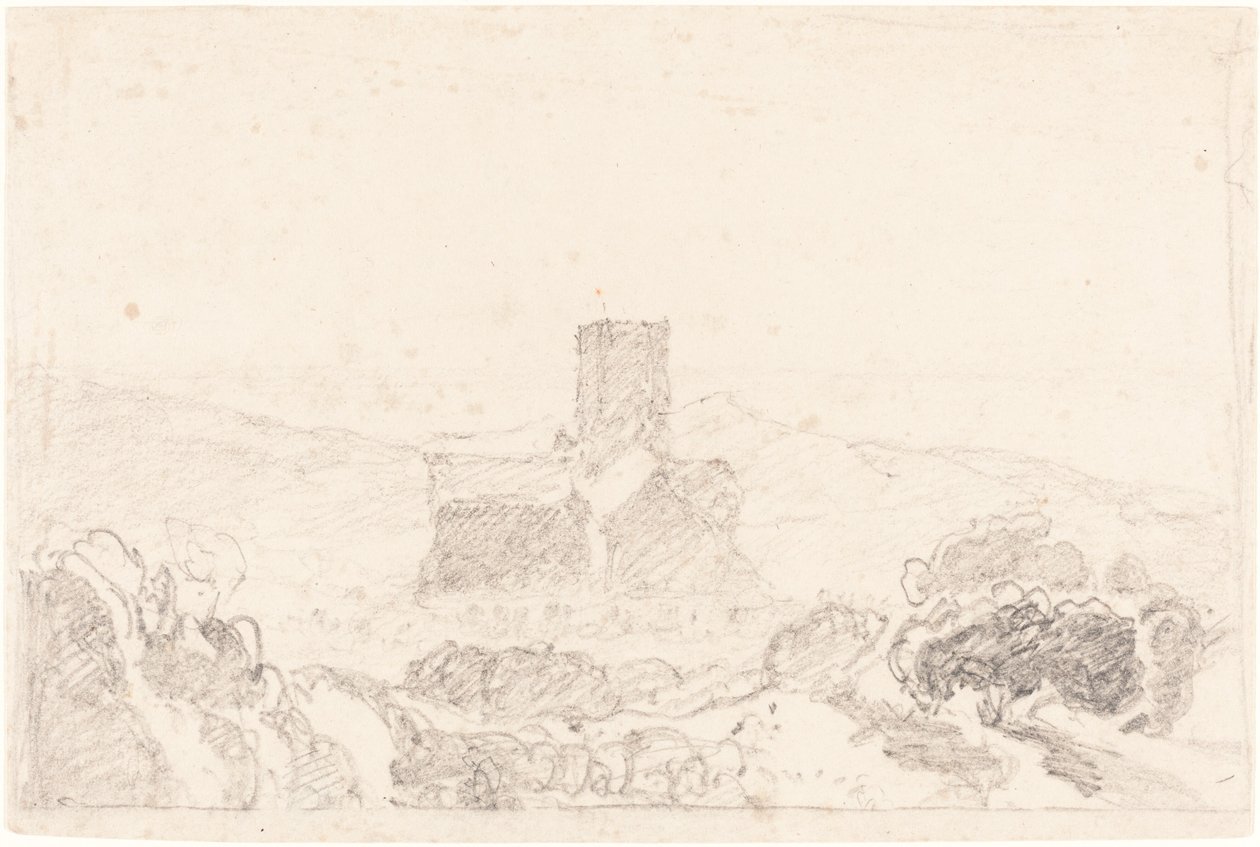 Kilise ile manzara by John Sell Cotman