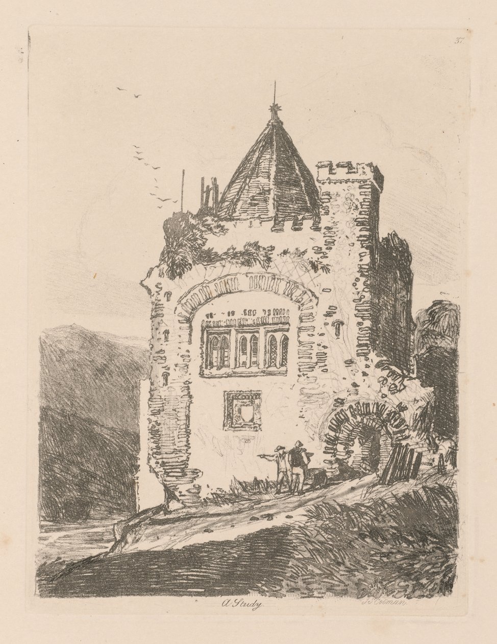 Çalışmalar Kitabı: Levha 37, Bir Çalışma by John Sell Cotman