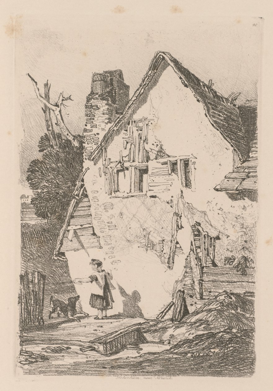 Liber Studio: Plate 40, Lakenham, Norwich yakınlarında by John Sell Cotman