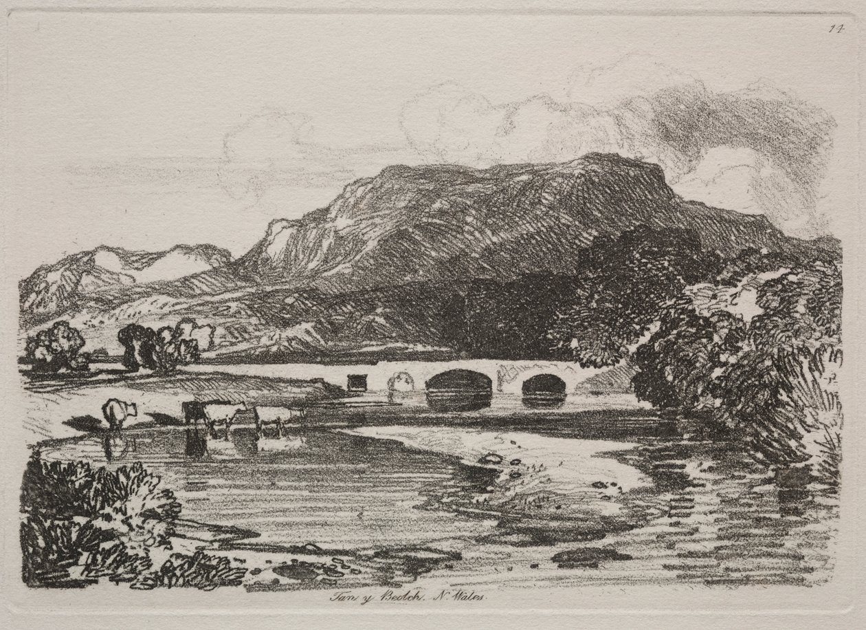Çalışma Kitabı: Tan y Beolch, Kuzey Galler by John Sell Cotman