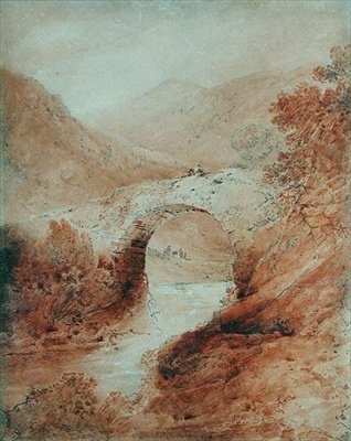 Pontaber, Glasllyn, Kuzey Galler by John Sell Cotman