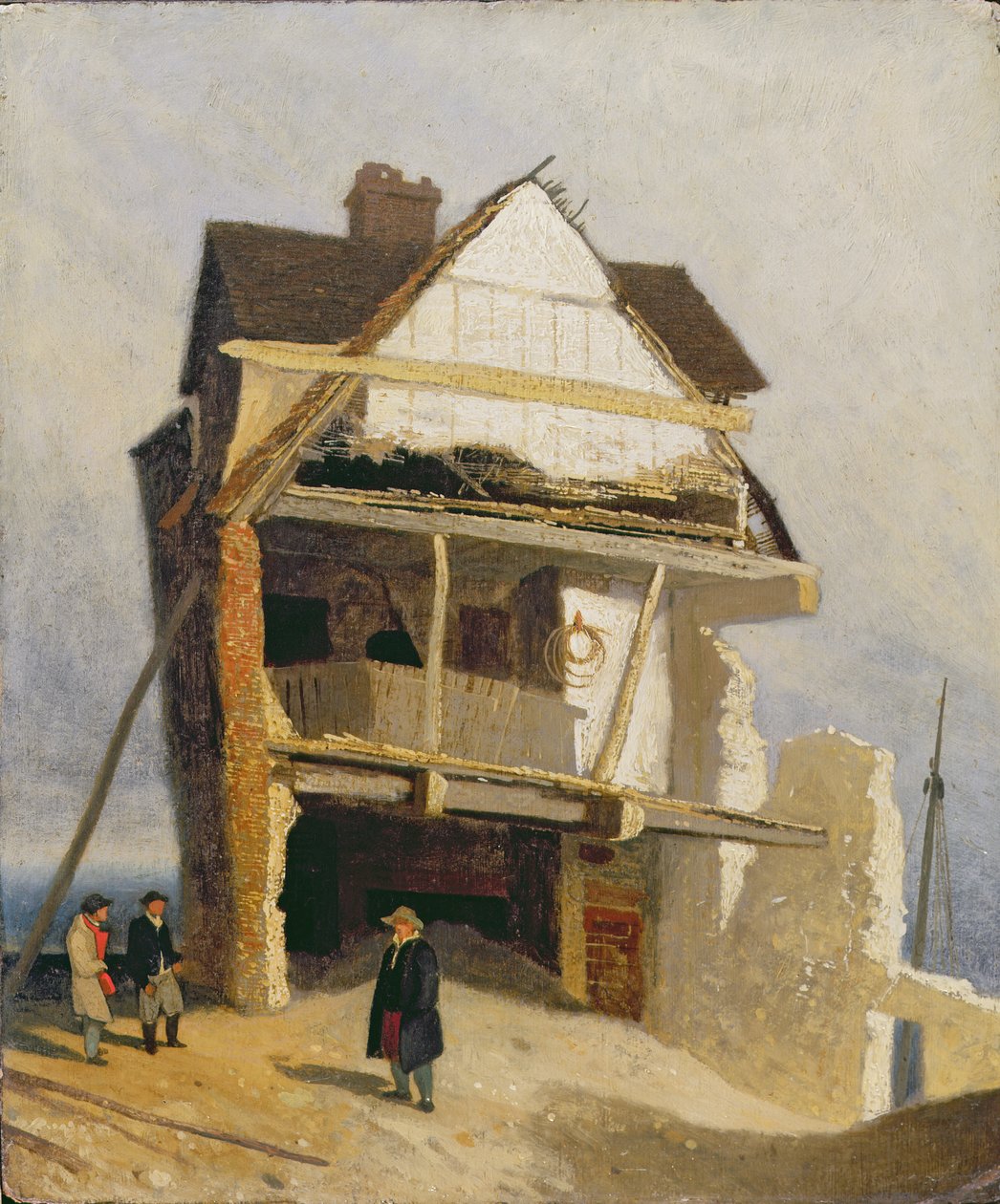 Harabe Ev, c.1807-10 (panel üzerine monte edilmiş değirmen tahtasındaki yağ) by John Sell Cotman