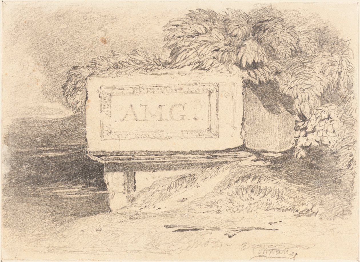 "A.M.G." Yazılı Harabe Mezar by John Sell Cotman