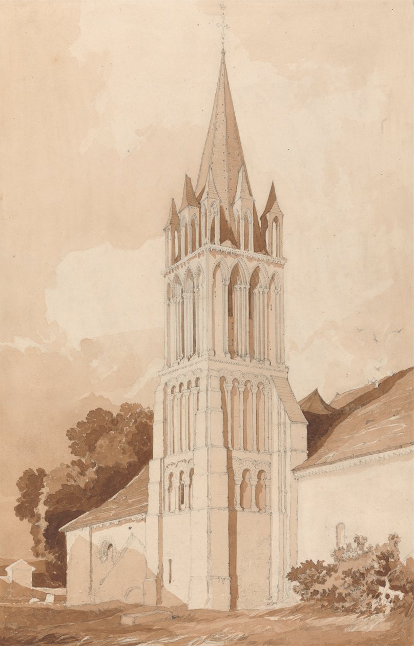 Ifs Kilisesi'nin Güney-Doğu Görünümü, Caen Yakını, Normandiya by John Sell Cotman