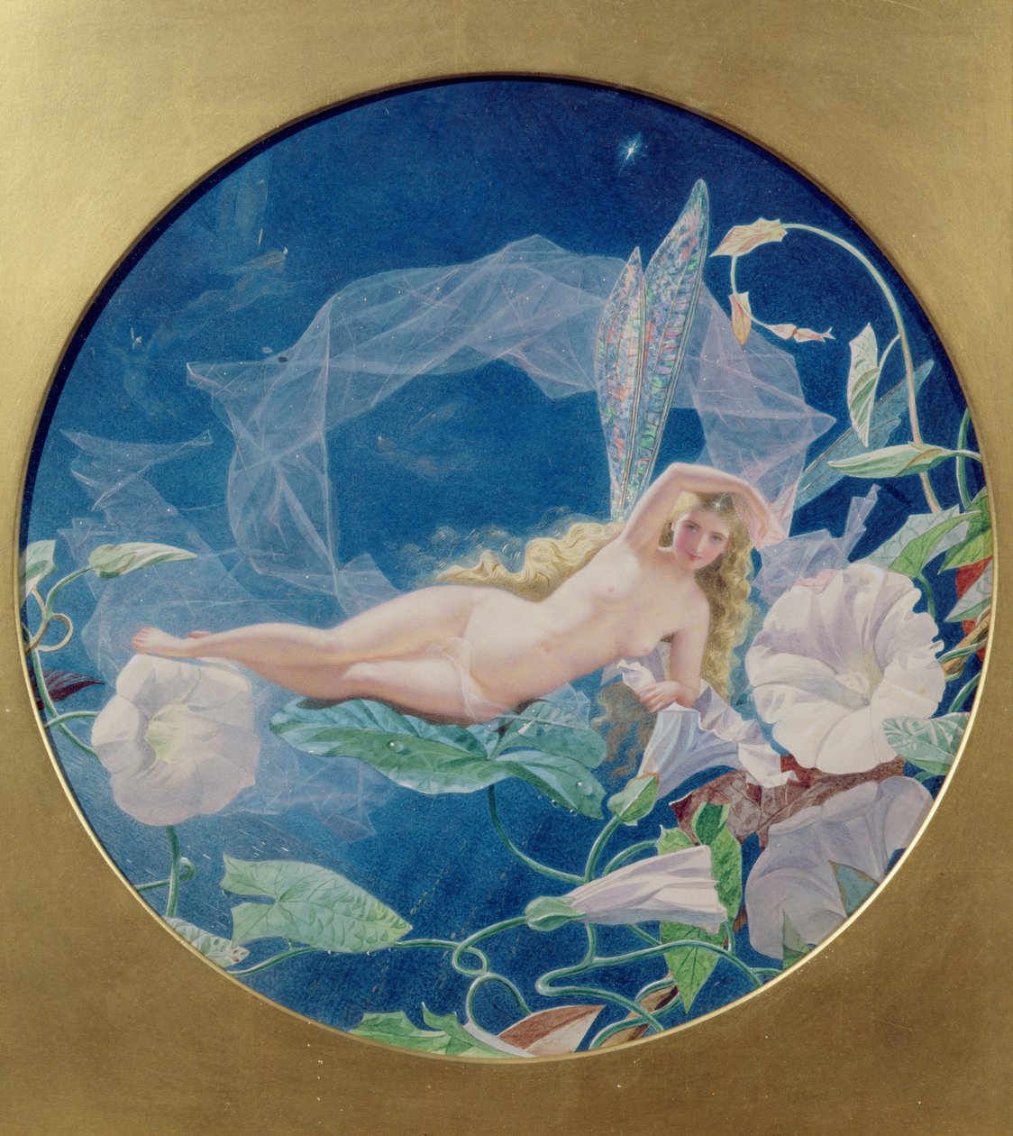 The Morning Glory Fairy (kağıt üzerinde tuvalet ve gövde rengi) by John Simmons