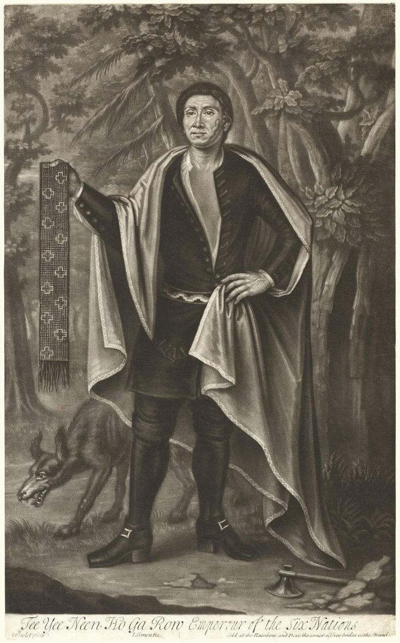 Tee Yee Neen Ho Ga Row, Altı Ulusun İmparatoru by John Simon after John Verelst