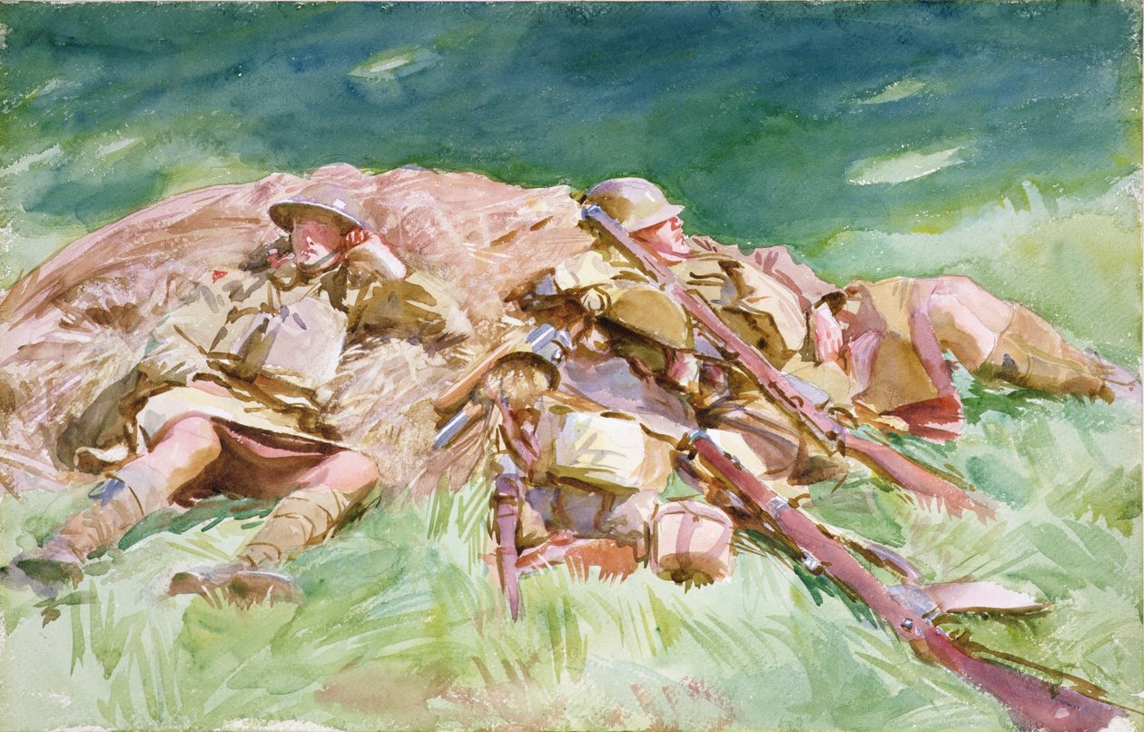 1151 Önde Oturan Yaylalılar, 1918 by John Singer Sargent