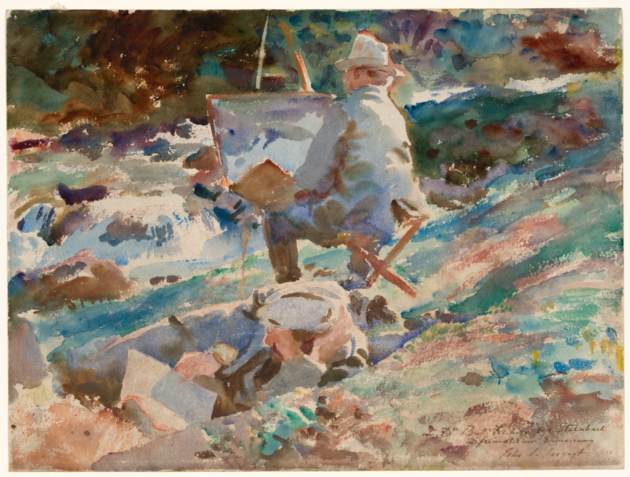Şövalesinde Bir Sanatçı by John Singer Sargent