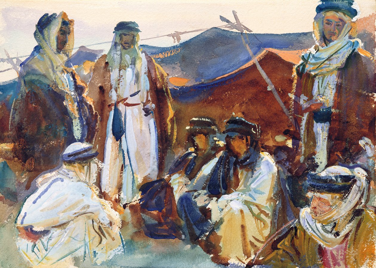 Bedevi Kampı, 1905-06 (kağıt üzerinde wc) by John Singer Sargent