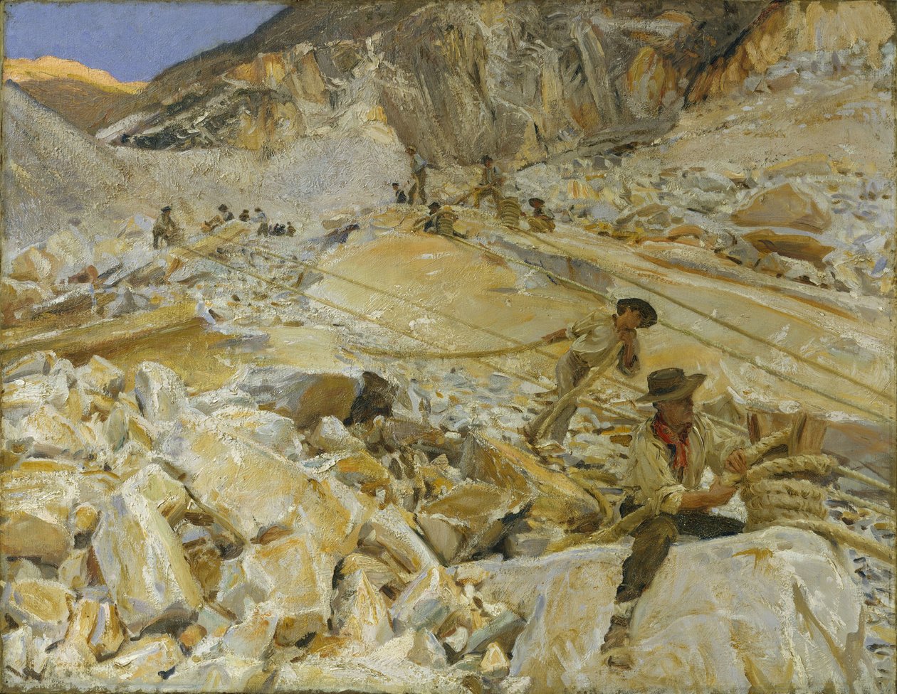 Ocaklardan Carrara'ya Mermer Getirmek, 1911 by John Singer Sargent