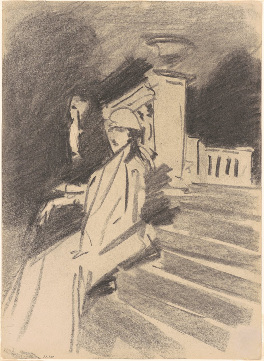 Çeşmenin Yanında, Villa Torlonia, Frascati, İtalya by John Singer Sargent