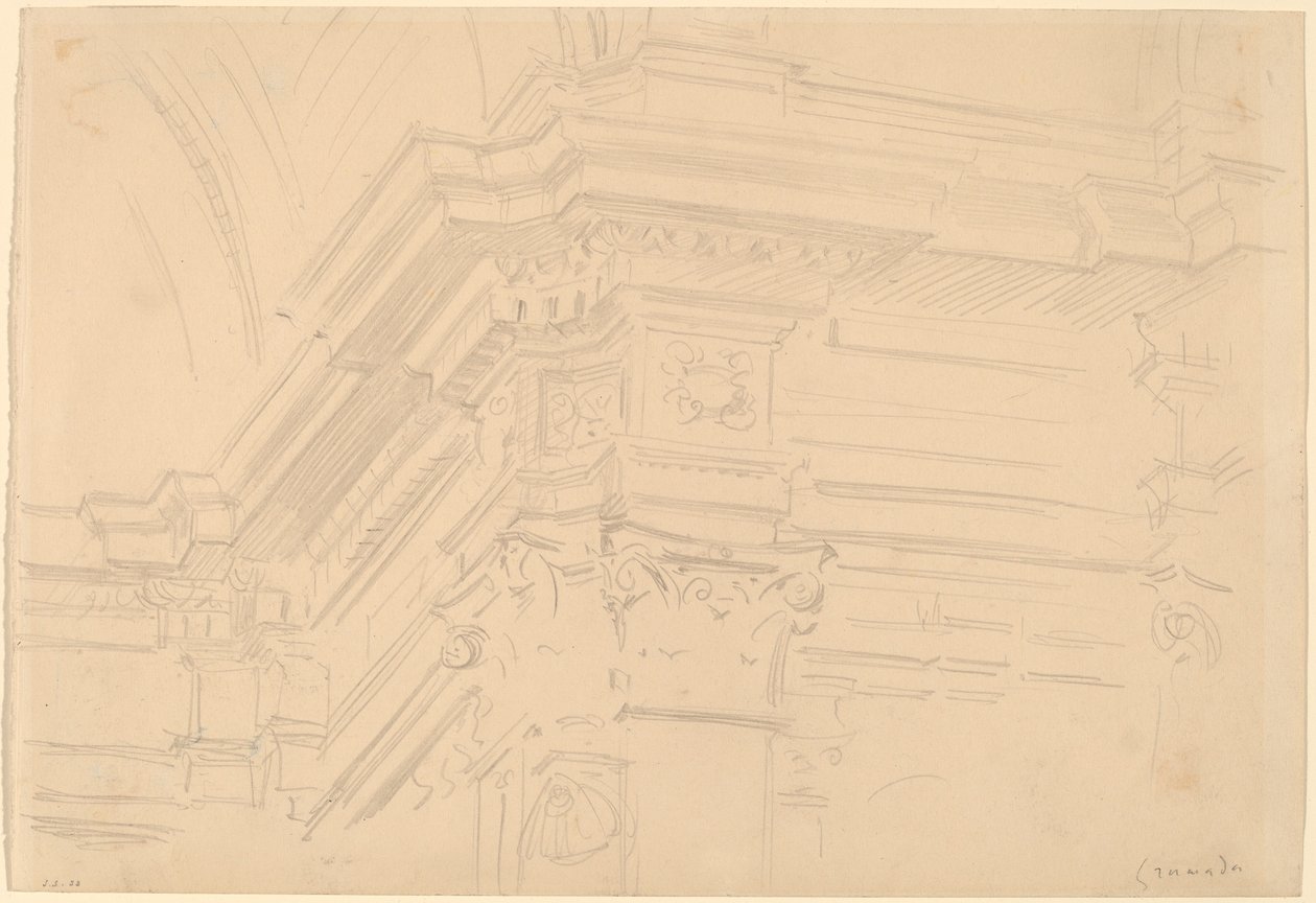 Kraliyet Şapel Entablature, Granada by John Singer Sargent