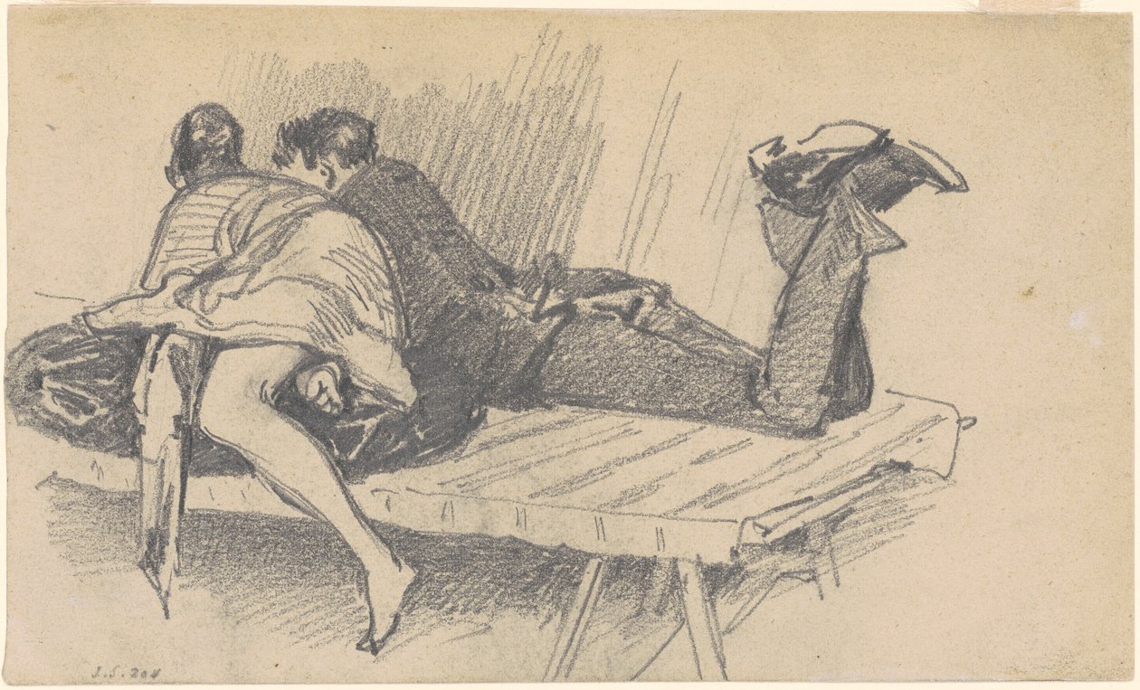 bir karyola üzerinde çift by John Singer Sargent