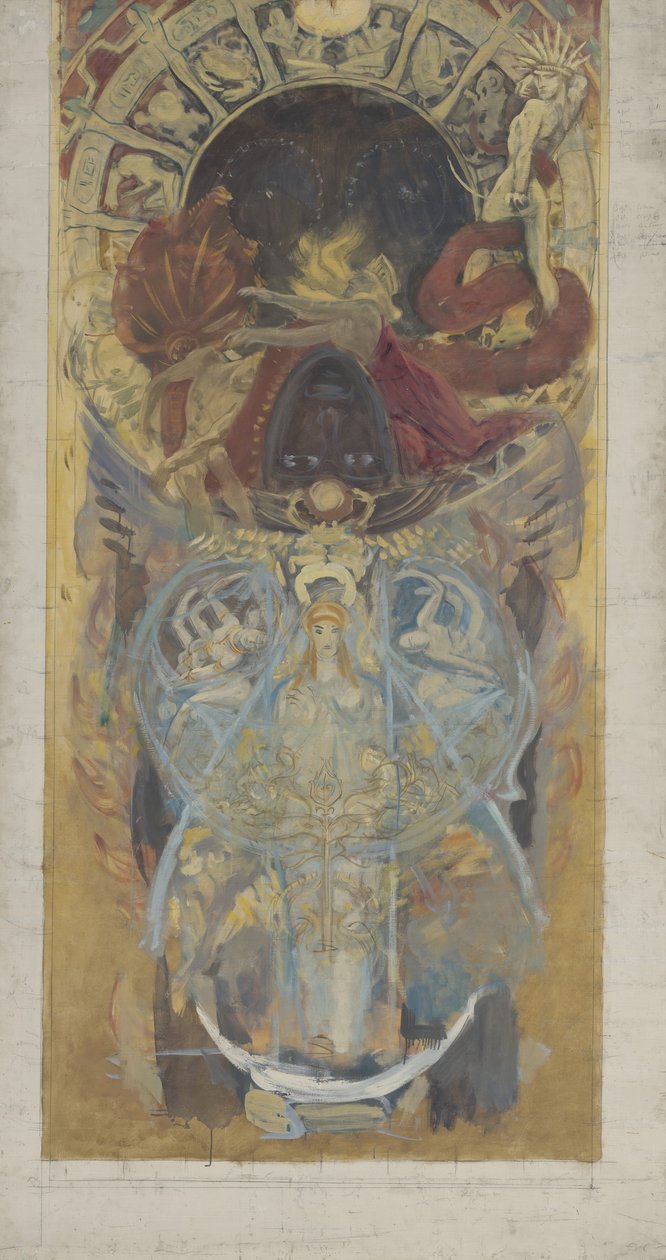 Boston Halk Kütüphanesi için Tasarım, 1890-4 by John Singer Sargent