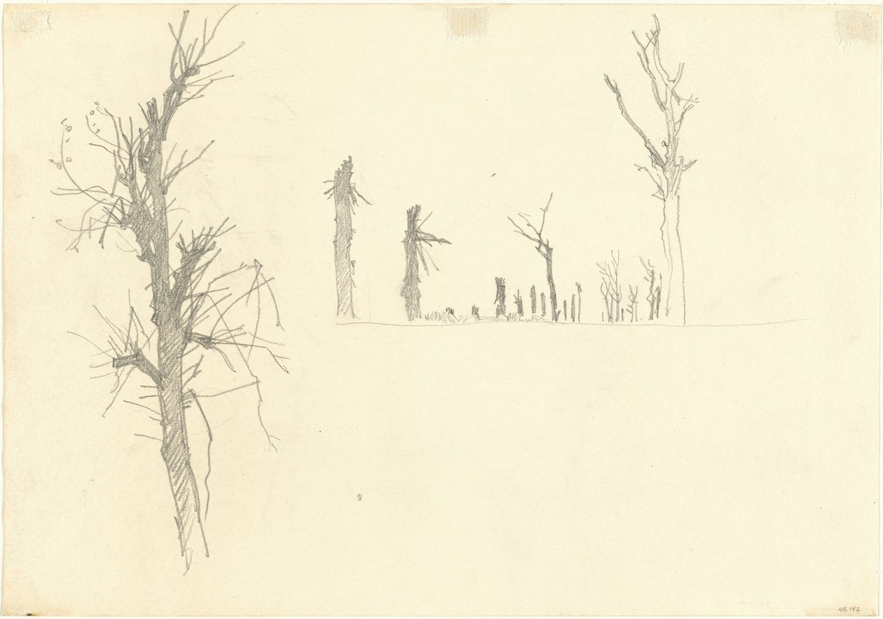 Yıkılmış Ağaçlar [verso] by John Singer Sargent