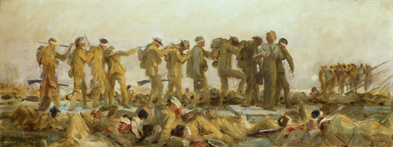Gassed, bir petrol araştırması, 1918-19 by John Singer Sargent