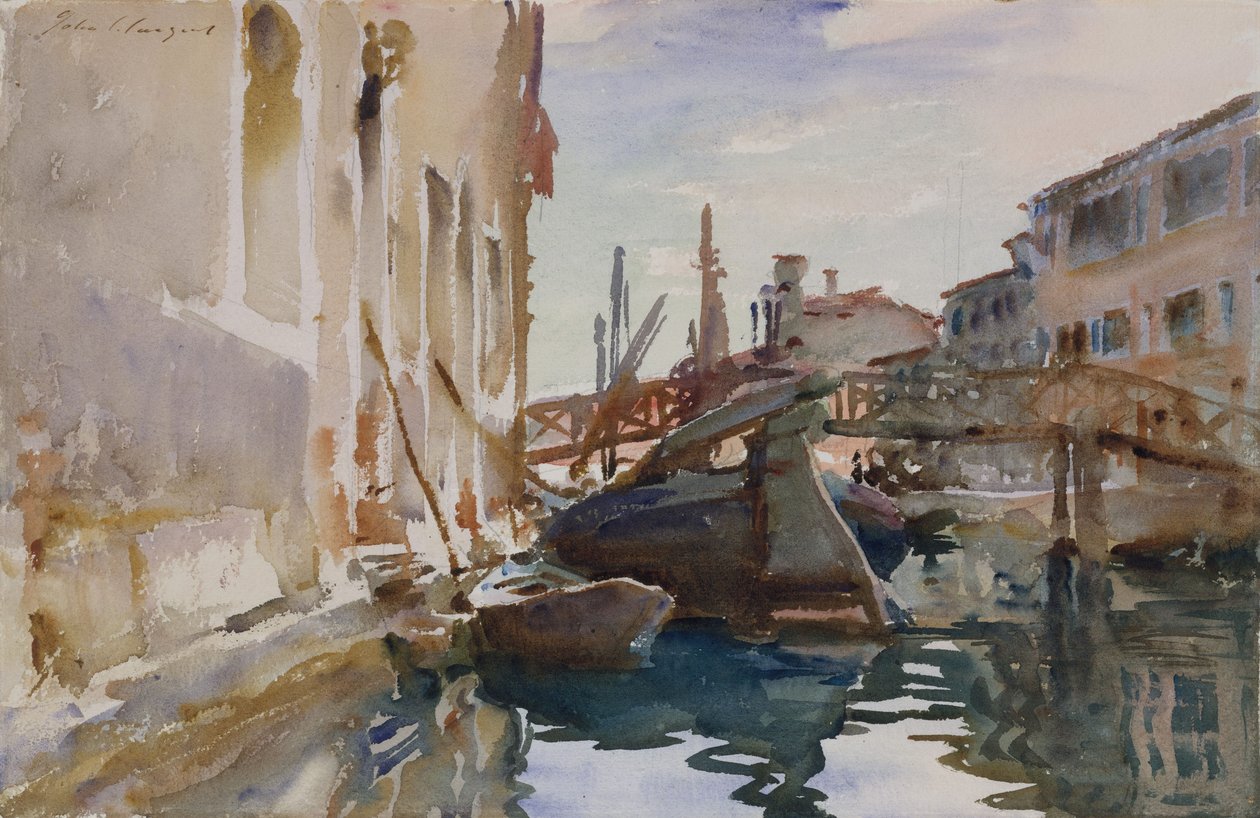 Giudecca, c.1913 (wc ve kirli beyaz kağıt üzerinde grafit) by John Singer Sargent