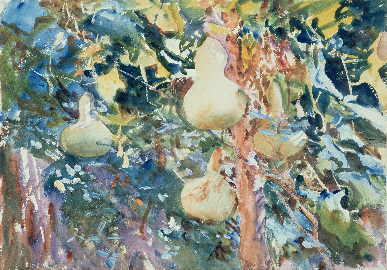 Su kabakları, c.1905 (kağıt üzerinde wc) by John Singer Sargent