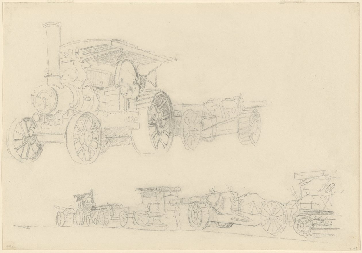 Silah Arabaları, Fransa, 1918. by John Singer Sargent