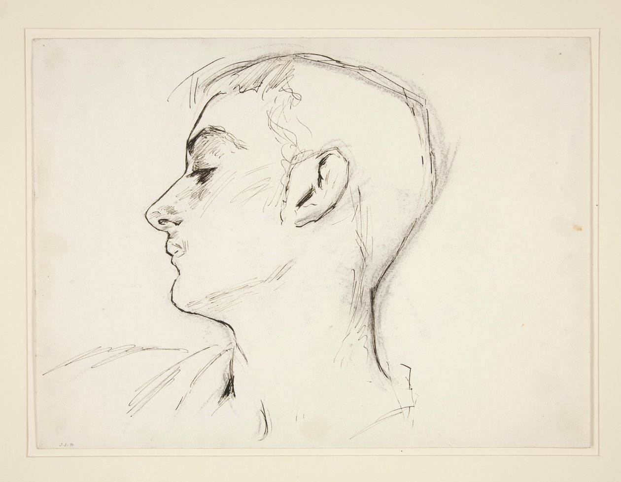Profildeki Genç Bir Adamın Başkanı by John Singer Sargent