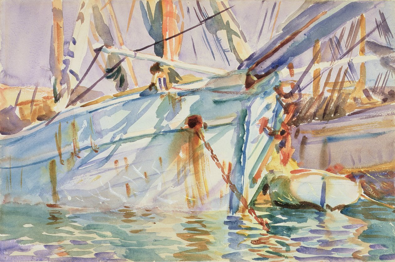 Levanten Limanında (kağıt üzerinde wc) by John Singer Sargent