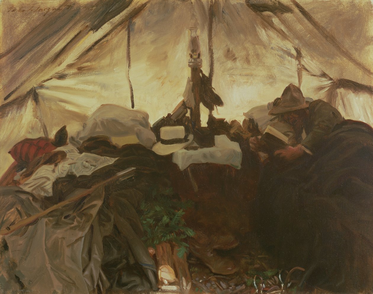 Kanada Kayalıklarında Bir Çadırın İçinde, 1916 by John Singer Sargent