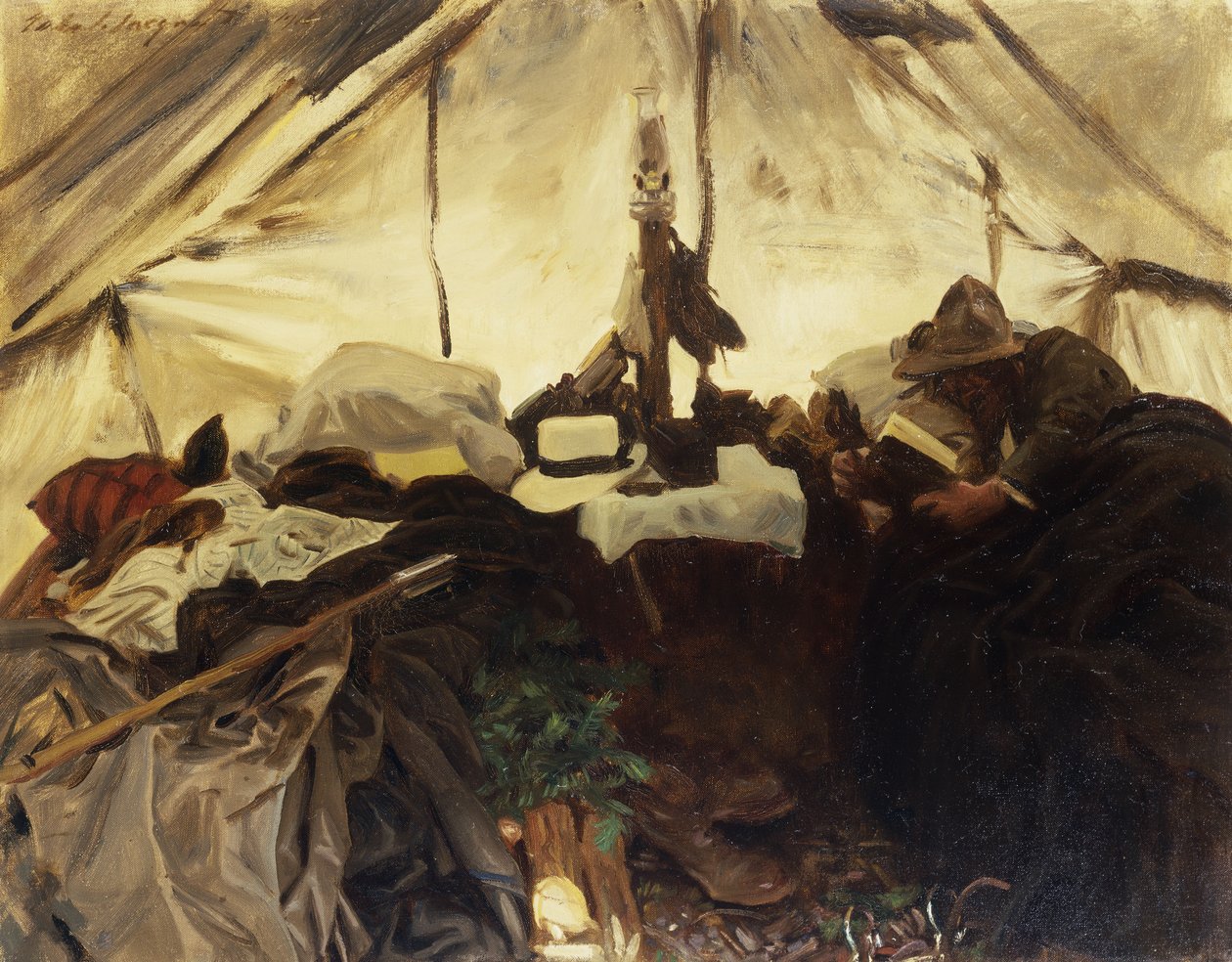 Kanada Kayalıklarında Bir Çadırın İçinde, 1916 by John Singer Sargent